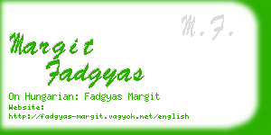 margit fadgyas business card